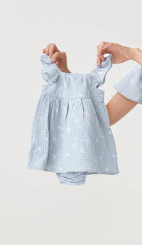 DANDELION KIDS PRINTED ROMPER SKY