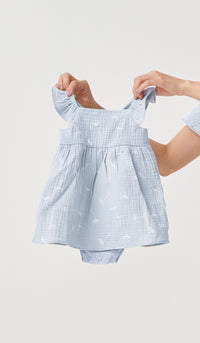 DANDELION KIDS PRINTED ROMPER SKY