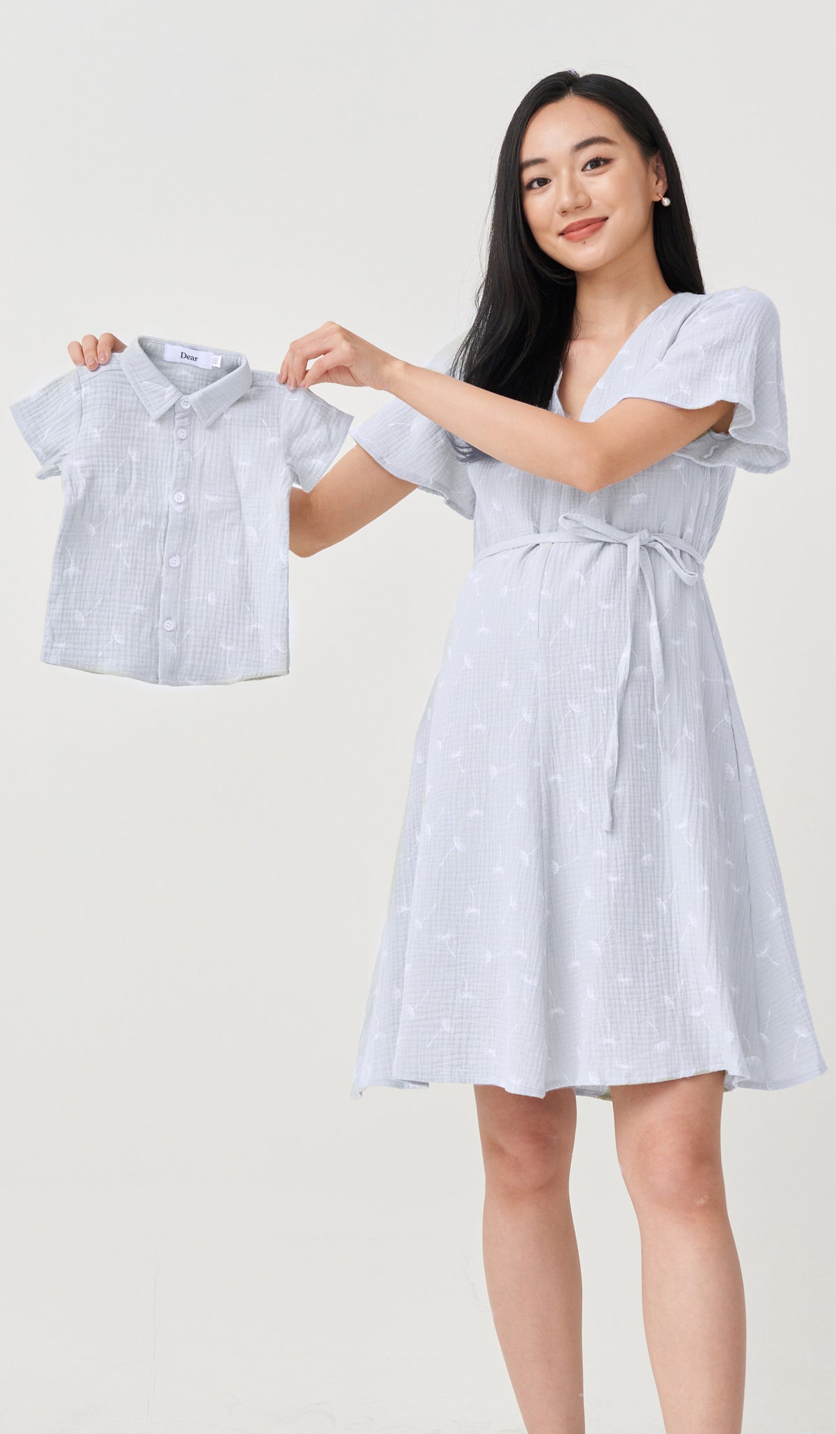 DANDELION PRINTED KIDS SHIRT SKY