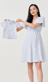 DANDELION PRINTED KIDS SHIRT SKY