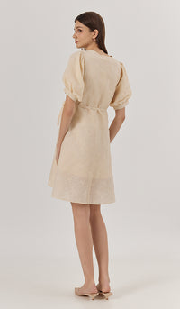 NAMI EMBROIDERY NURSING DRESS SAND