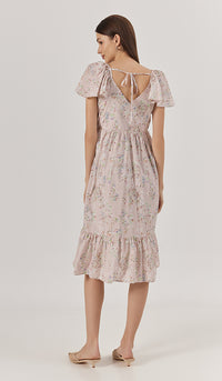 WANDA FLORAL NURSING DRESS PINK