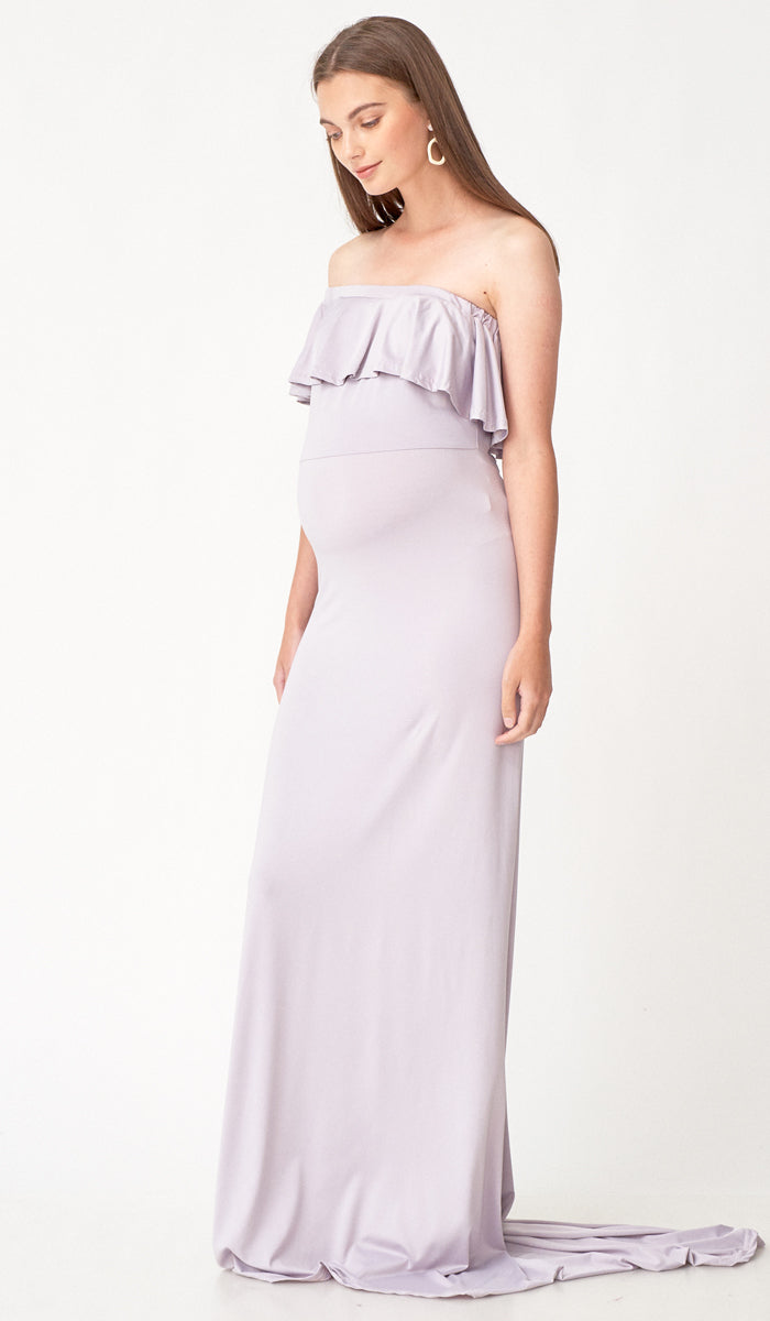 SALE - ISABEL MULTI WEAR MATERNITY MAXI DRESS LILAC GREY