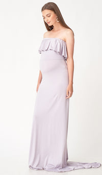 SALE - ISABEL MULTI WEAR MATERNITY MAXI DRESS LILAC GREY