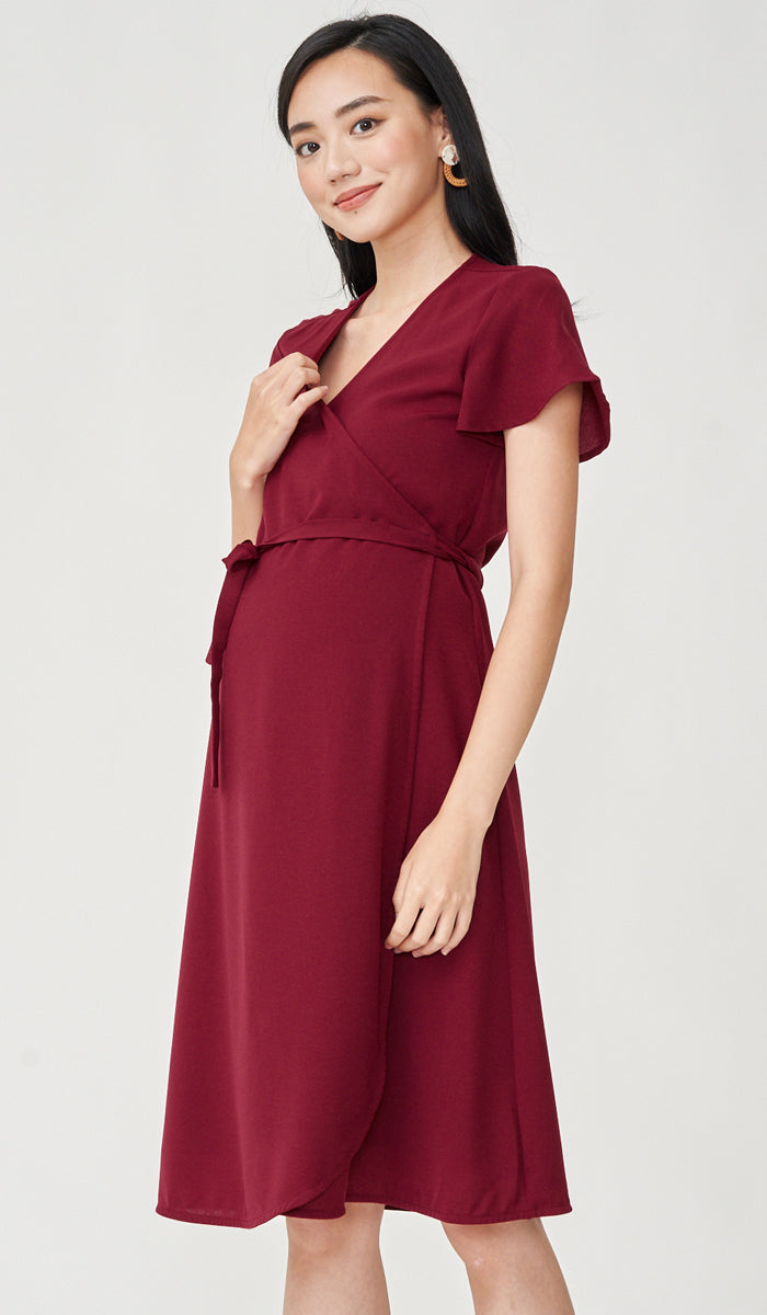 ELLIS WRAP DRESS RED
