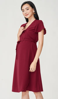 ELLIS WRAP DRESS RED