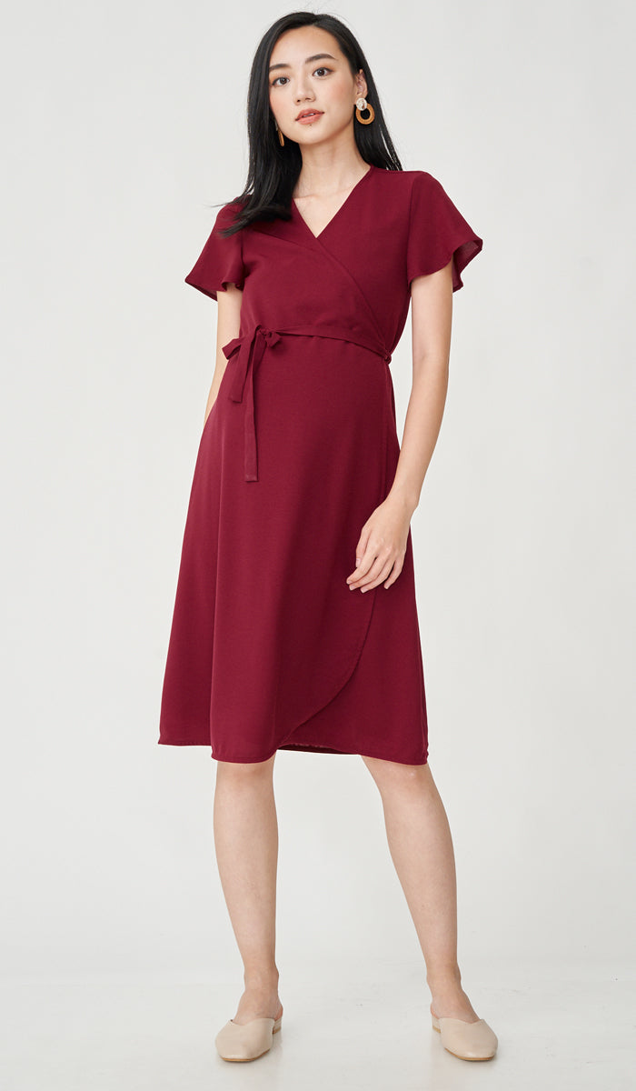 ELLIS WRAP DRESS RED