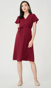 ELLIS WRAP DRESS RED