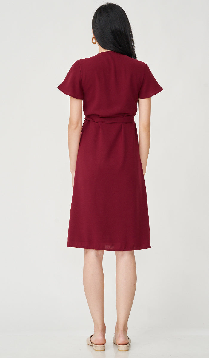 ELLIS WRAP DRESS RED