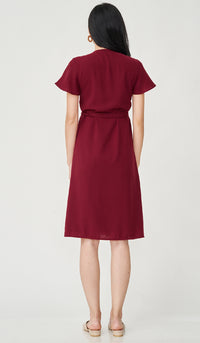 ELLIS WRAP DRESS RED