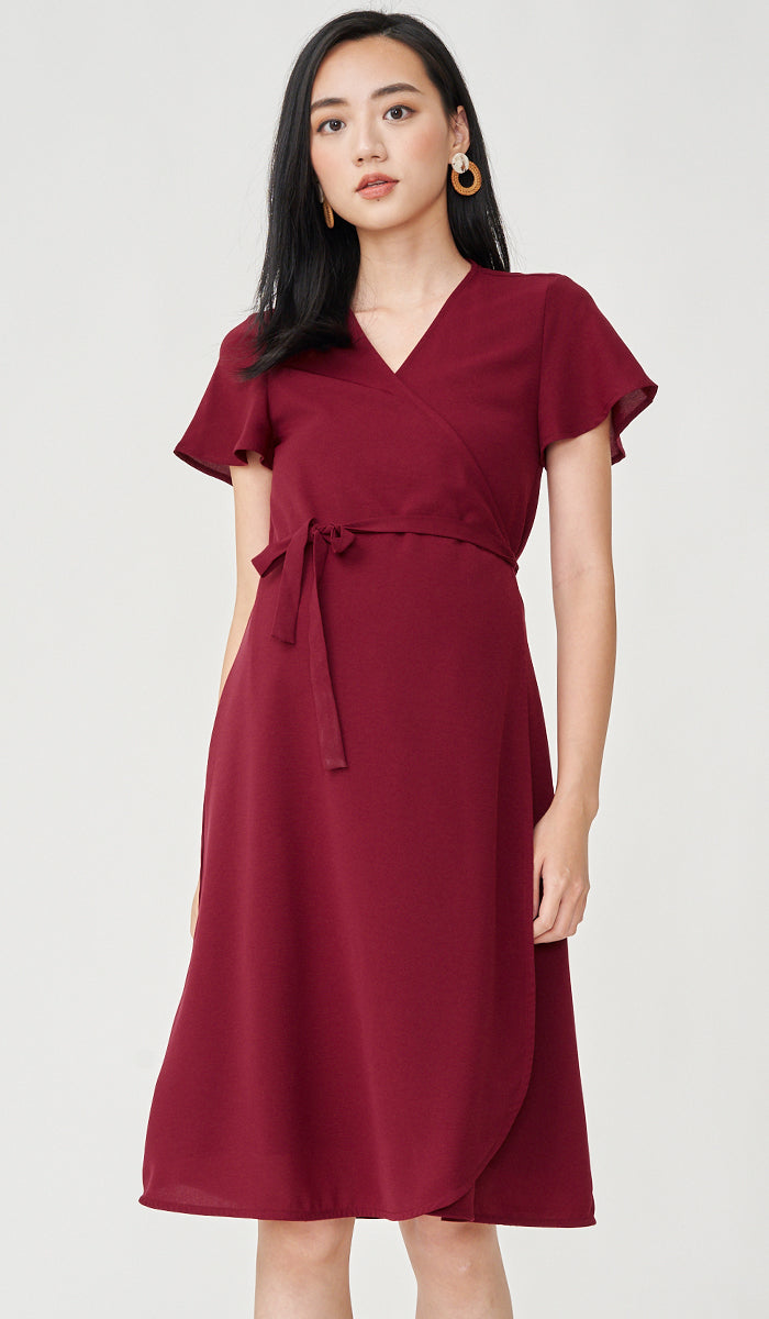 ELLIS WRAP DRESS RED