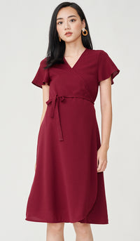 ELLIS WRAP DRESS RED