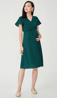 ELLIS WRAP DRESS GREEN