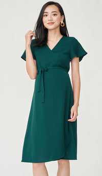ELLIS WRAP DRESS GREEN