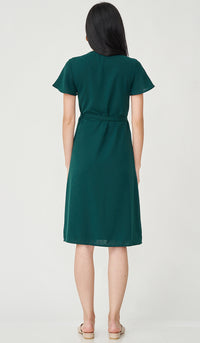 ELLIS WRAP DRESS GREEN