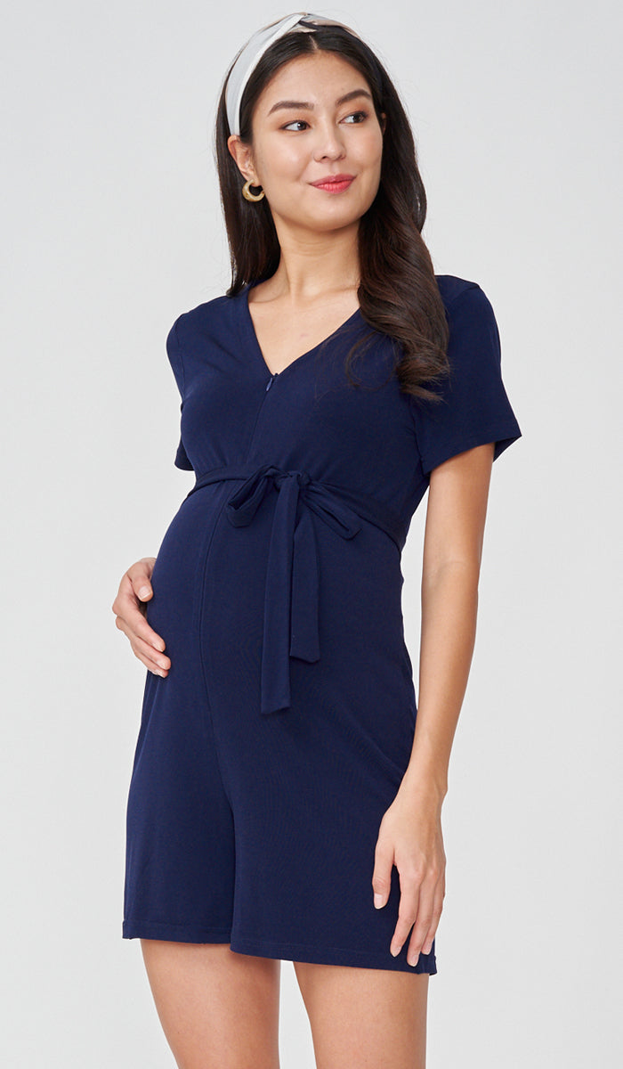 SALE - HEIDI NURSING ROMPER NAVY