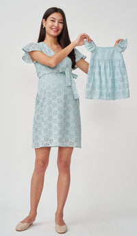 ILA KIDS CROCHET ROMPER TURQUOISE