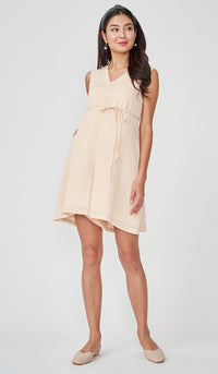 SALE - LINDSEY NURSING ROMPER BEIGE