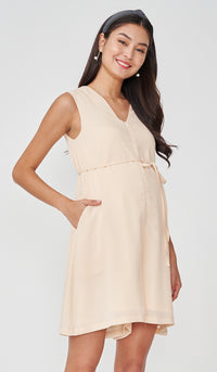 SALE - LINDSEY NURSING ROMPER BEIGE