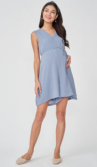 LINDSEY NURSING ROMPER BLUE