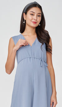 LINDSEY NURSING ROMPER BLUE