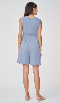 LINDSEY NURSING ROMPER BLUE