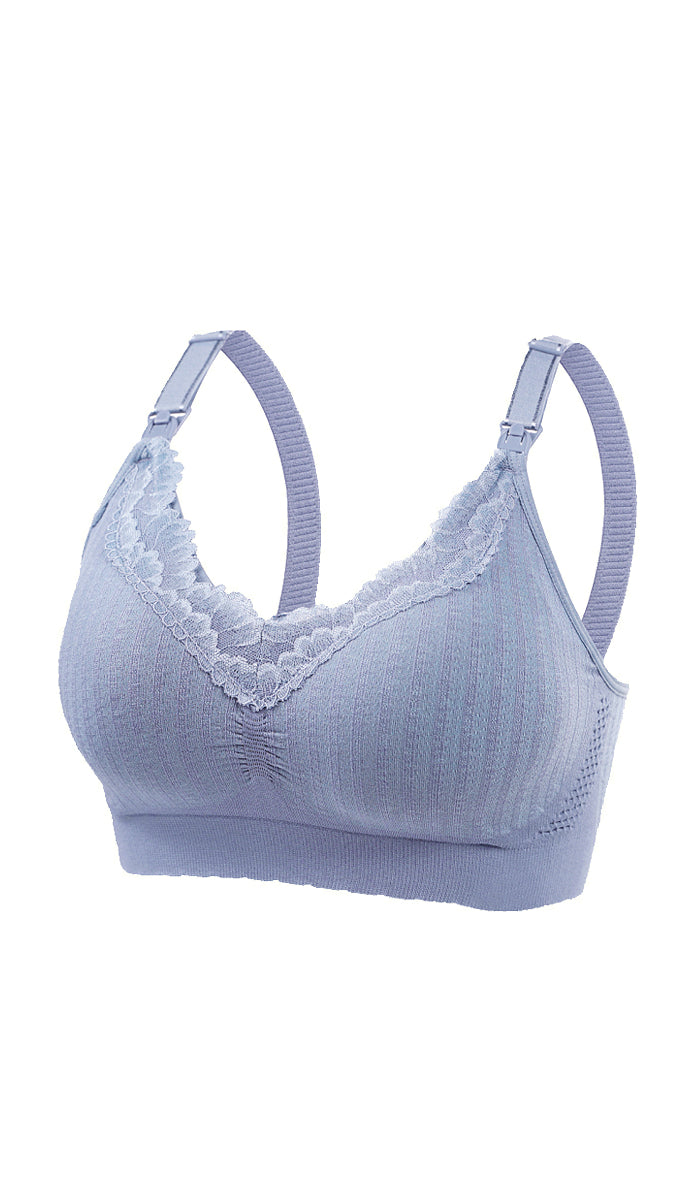 ELAINE LACE NURSING BRA BLUE