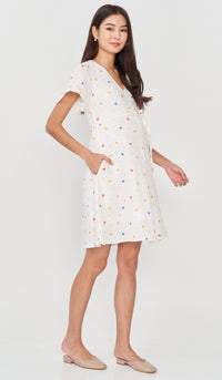 ALISA PRINTED FRONT ZIP NURSING DRESS
