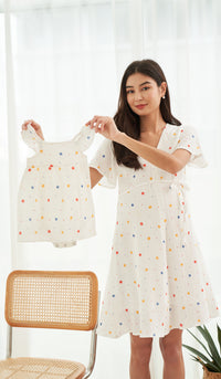 ALISA PRINTED FRONT ZIP NURSING DRESS