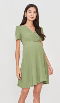 BRENDA SKATER DRESS GREEN