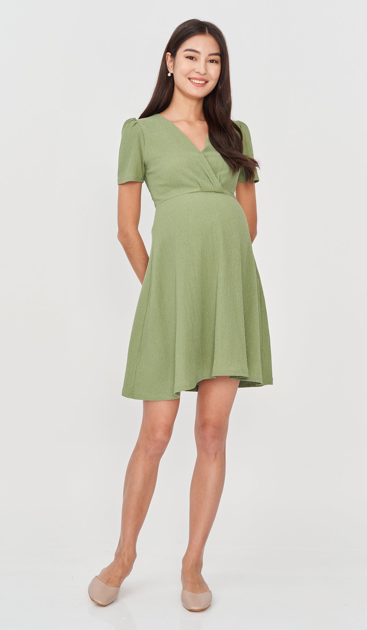 BRENDA SKATER DRESS GREEN