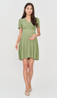 BRENDA SKATER DRESS GREEN