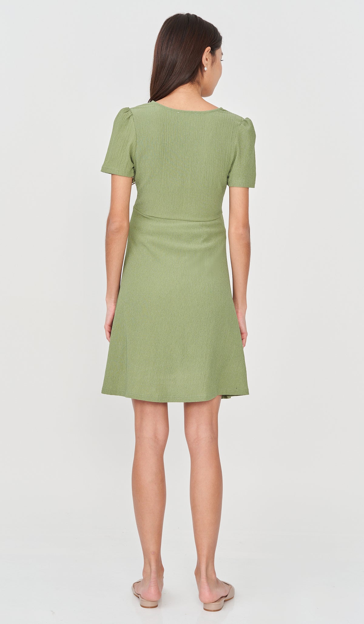 BRENDA SKATER DRESS GREEN