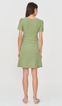 BRENDA SKATER DRESS GREEN