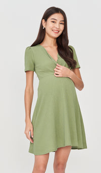 BRENDA SKATER DRESS GREEN