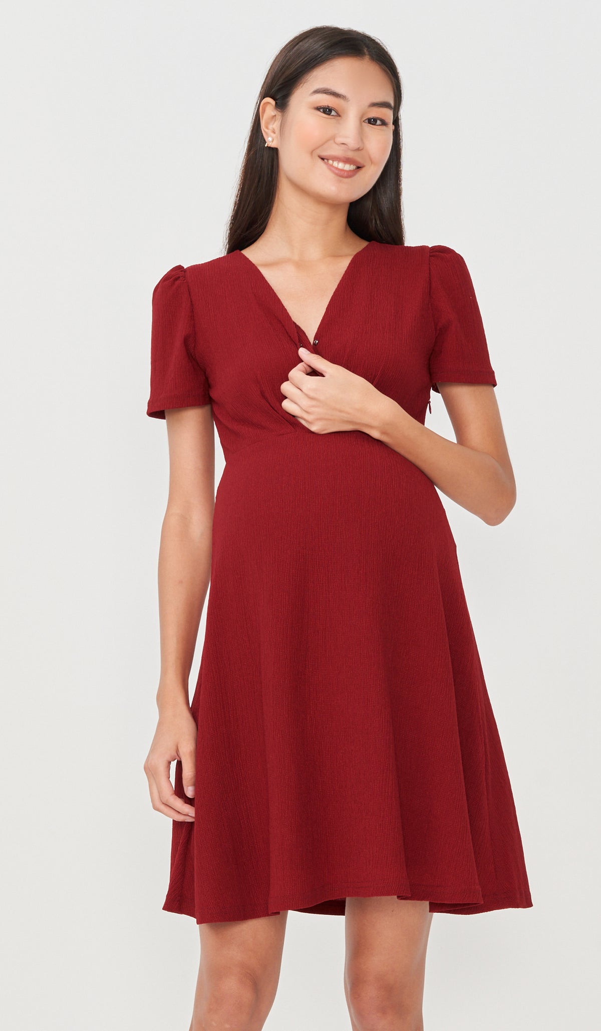 BRENDA SKATER DRESS RED