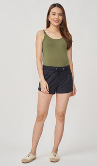 BROOKE DRAWSTRING SHORTS BLACK