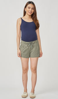 BROOKE DRAWSTRING SHORTS OLIVE