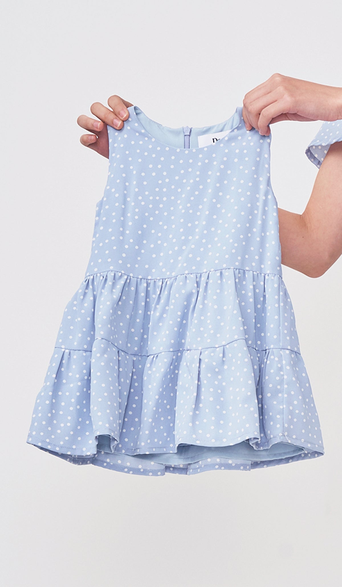 CAMMIE DOTTED KIDS DRESS BLUE