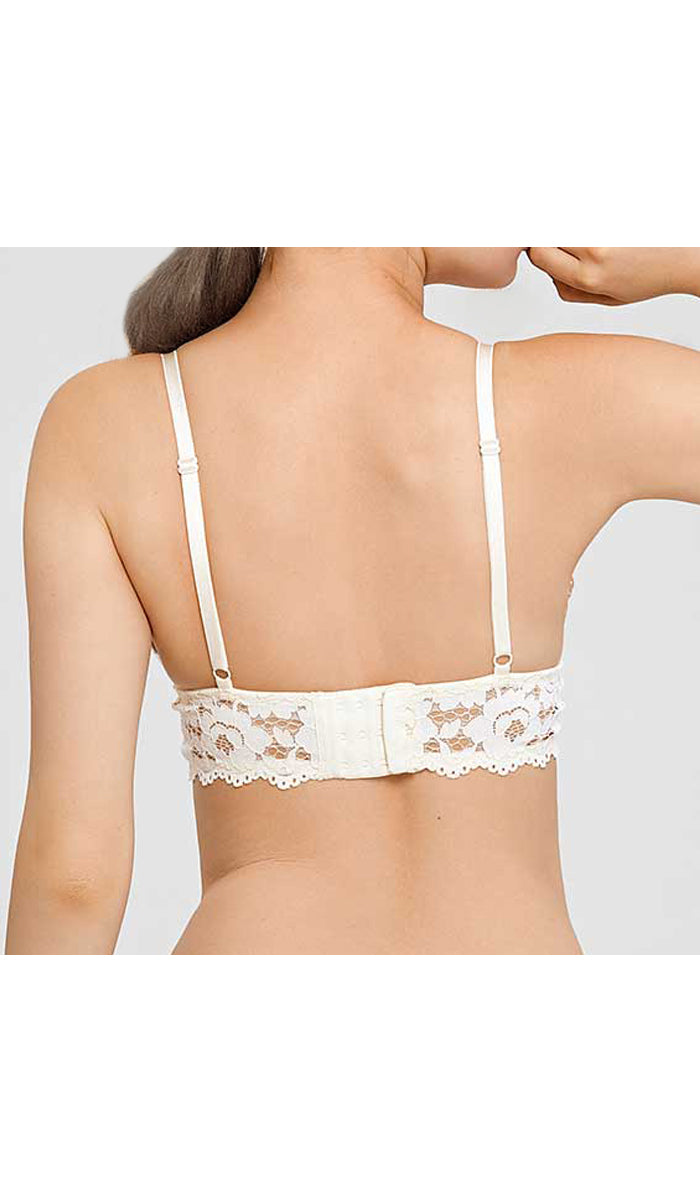 DEMI LACE NURSING BRA WHITE