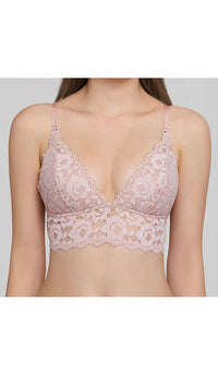 DEMI LACE NURSING BRA ROSE