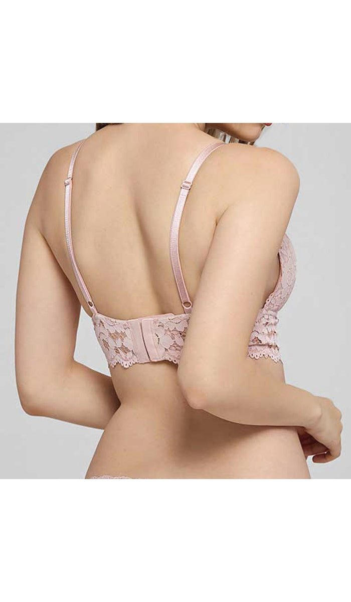 DEMI LACE NURSING BRA ROSE