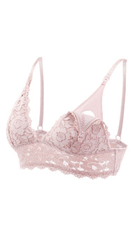 DEMI LACE NURSING BRA ROSE