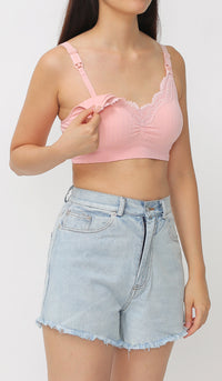 ELAINE LACE NURSING BRA PINK