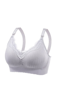 ELAINE LACE NURSING BRA GREY
