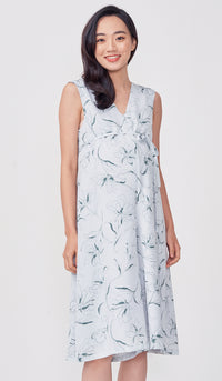ELISE FLORAL NURSING JUMPSUIT SKY