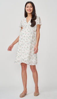 ERICA FLORAL WRAP DRESS WHITE