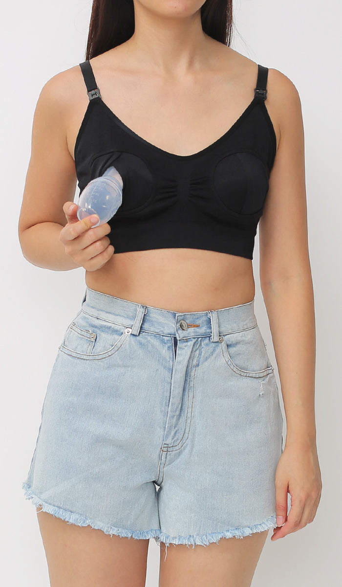 HARA HANDS FREE NURSING BRA BLACK