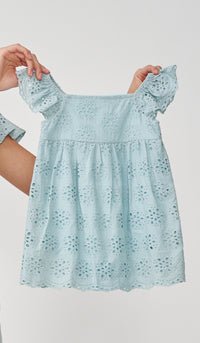 ILA KIDS CROCHET ROMPER TURQUOISE