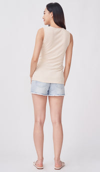 IVIE BASIC BUTTONDOWN TOP CREAM